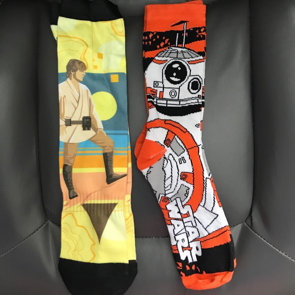 Star Wars Crew Socks  - BB-8 Galaxy  & Luke Skywalker Tatoonie